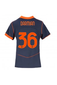Inter Milan Matteo Darmian #36 Fotballdrakt Tredje Klær Dame 2025-26 Korte ermer